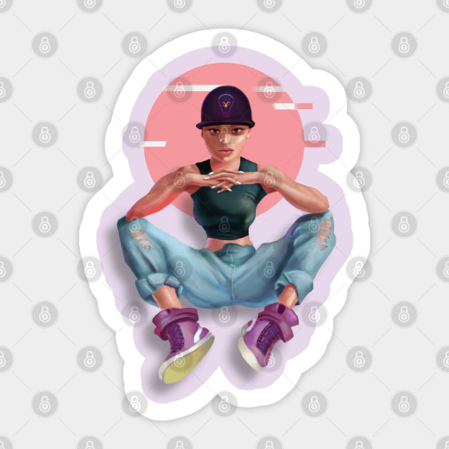 Hip-Hop girl Sticker by SevKo